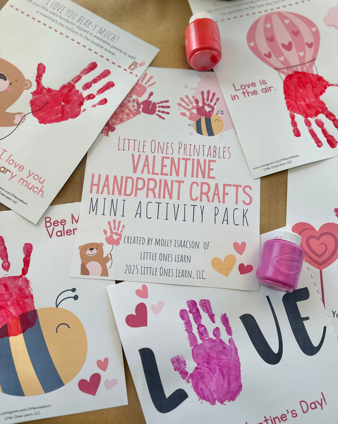 LOL Valentine Handprint Crafts Mini Activity Pack