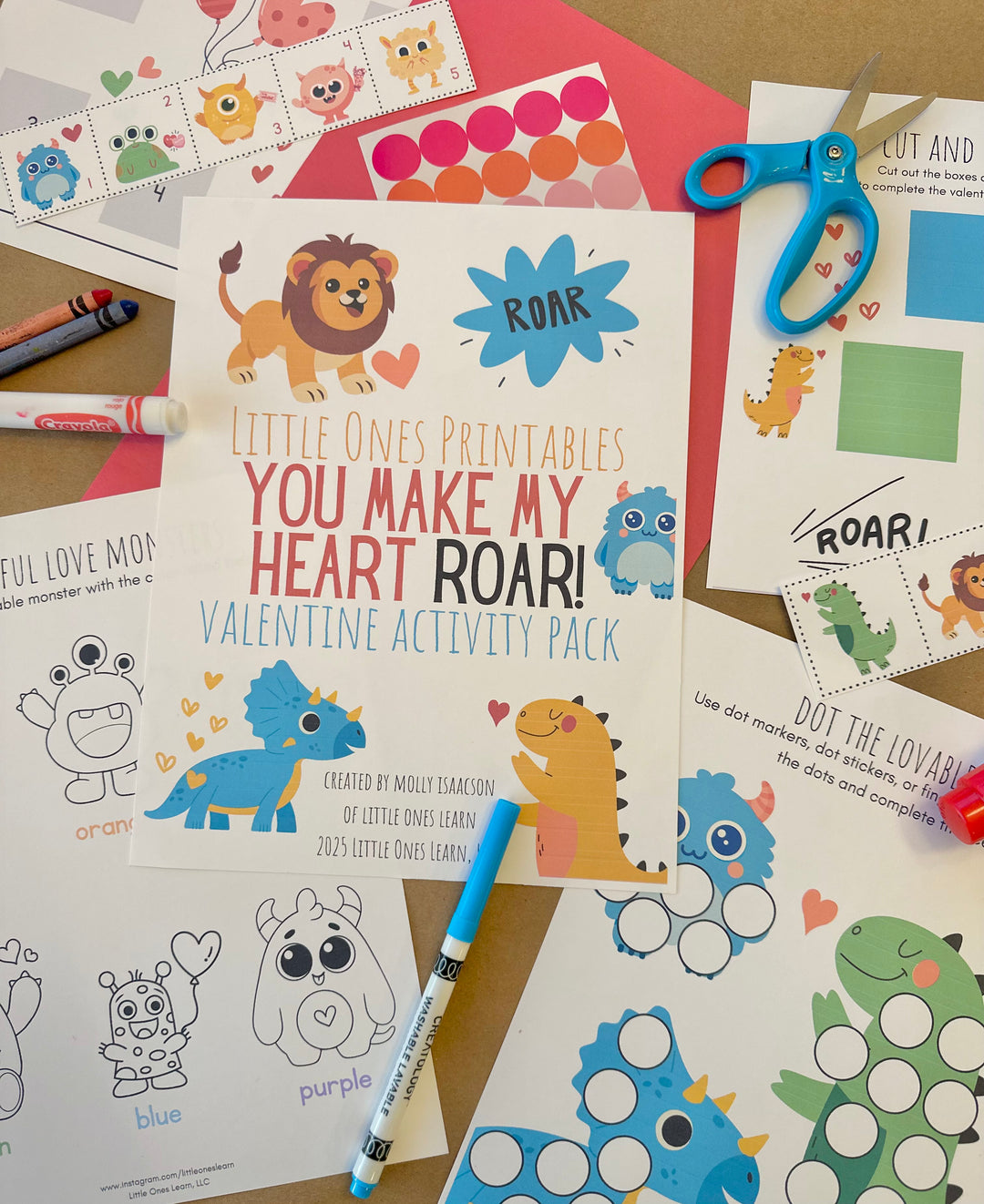 LOL You Make My Heart Roar! Activity Pack