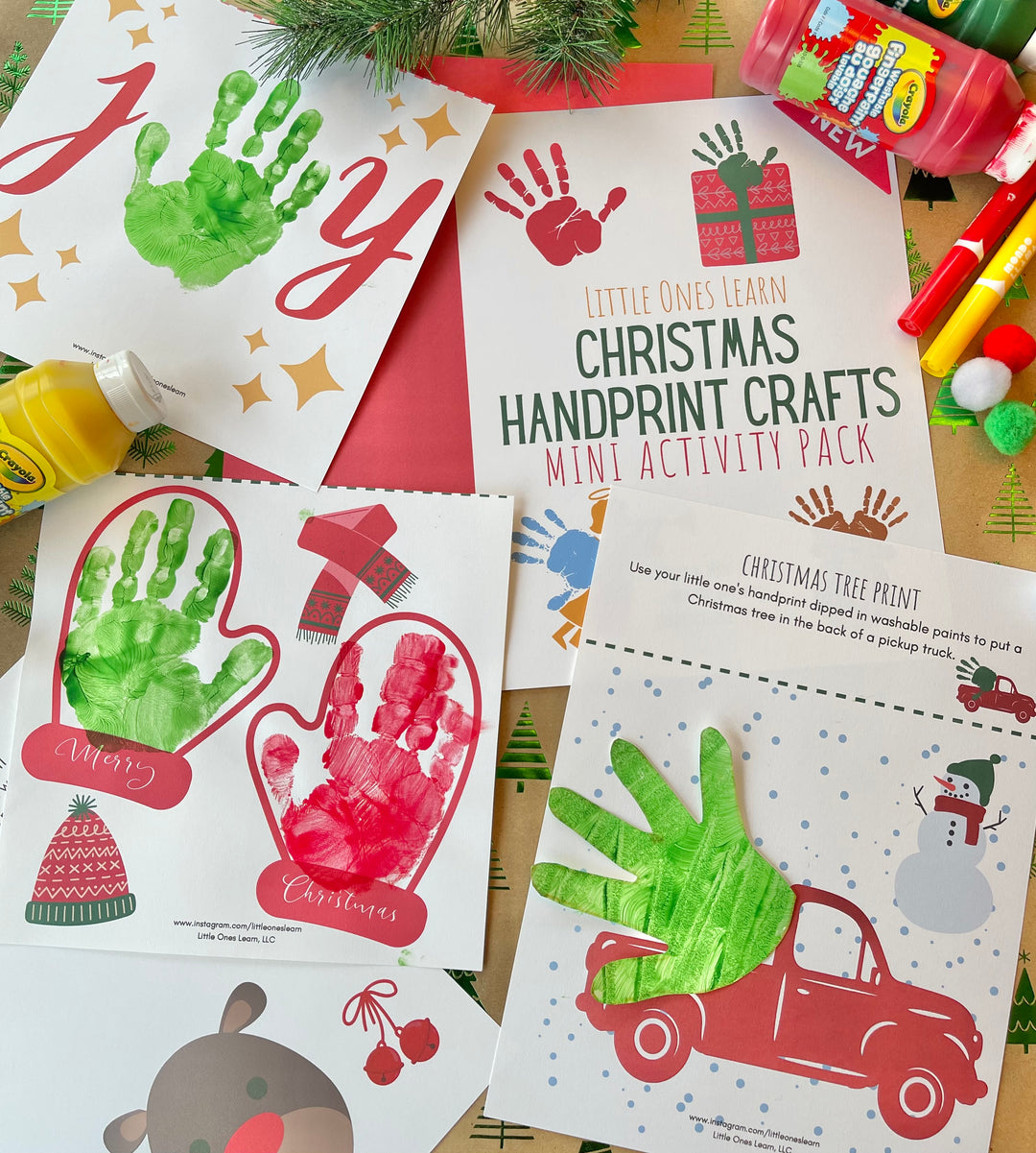 LOL Christmas Handprint Crafts Mini Pack